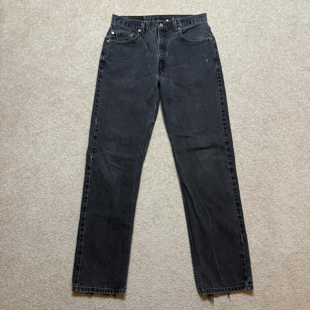 Vtg Levis 505 Jeans Mens 31x32 Gray Regular Fit Straight Leg Denim Pants 90s